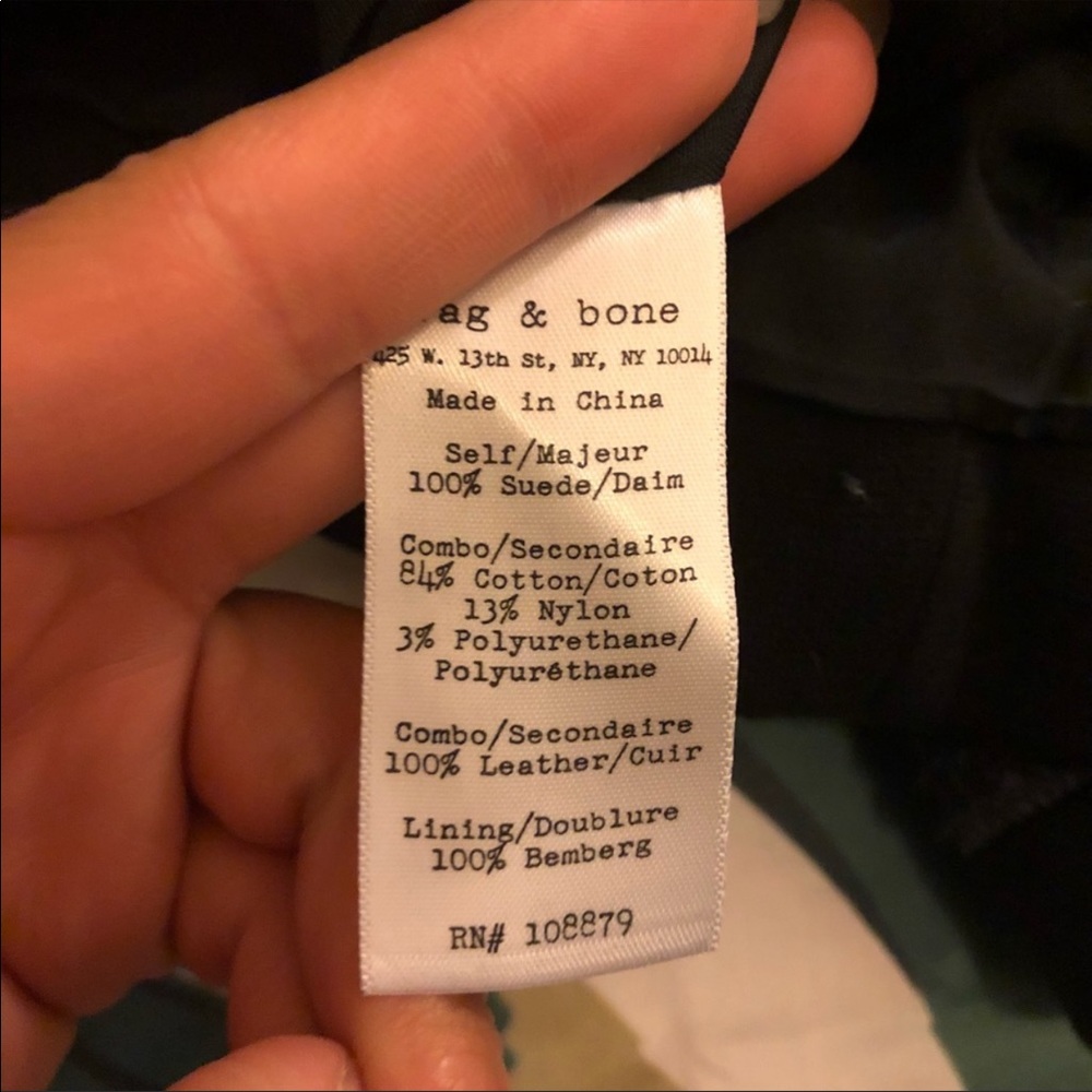 Rag And Bone Navy Suede Jacket - image 8